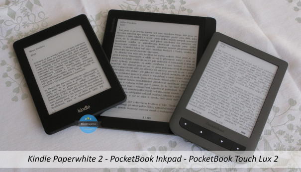 Srovnání PocketBook Inkpad vs Touch Lux 2 vs Kindle Paperwhite 2