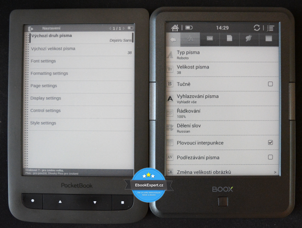 Coolreader: PocketBook Touch Lux 2 vs Onyx Boox  AfterGlow 2