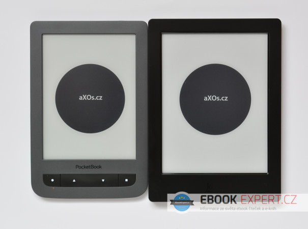 Bez zapnutého nasvícení: PocketBook Touch Lux 3 vs Kobo Aura H2O