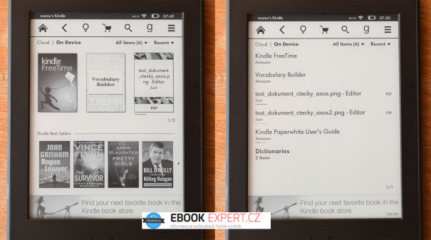 Reklama na hlavní obrazovce čtečky Kindle Paperwhite 3